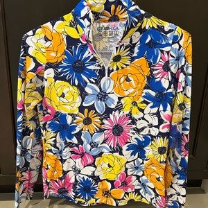 Ibkul long sleeve sun shield spf 50+ golf shirt size small